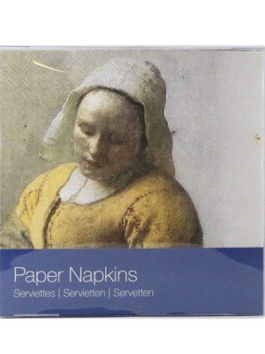 Papieren servetten Het Melkmeisje van Johannes Vermeer