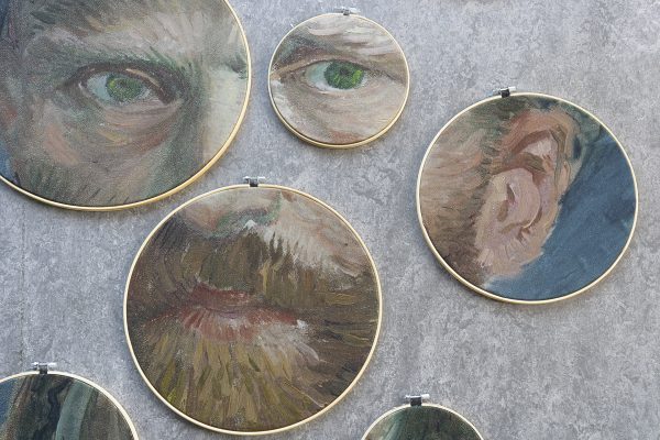 Detail van Zelfportret Vincent van Gogh XI